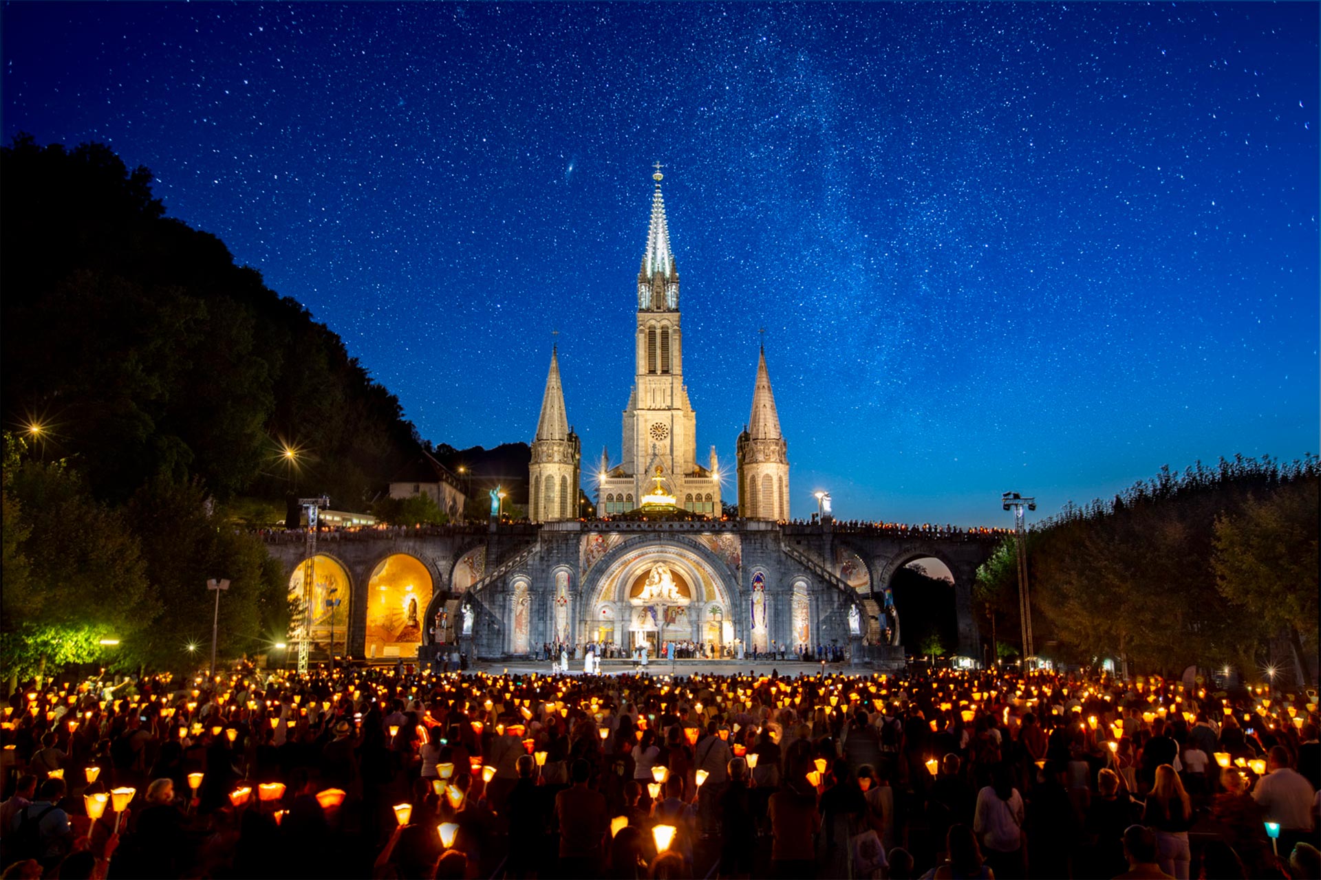Lourdes candle light procession
